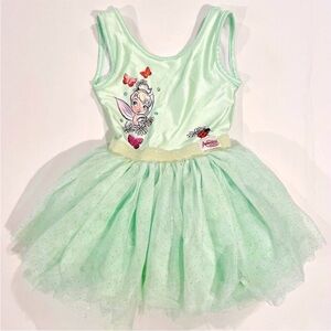 Disney Store Tinker Bell Dress Girls 3T Animators Collection Leotard Tutu Ballet